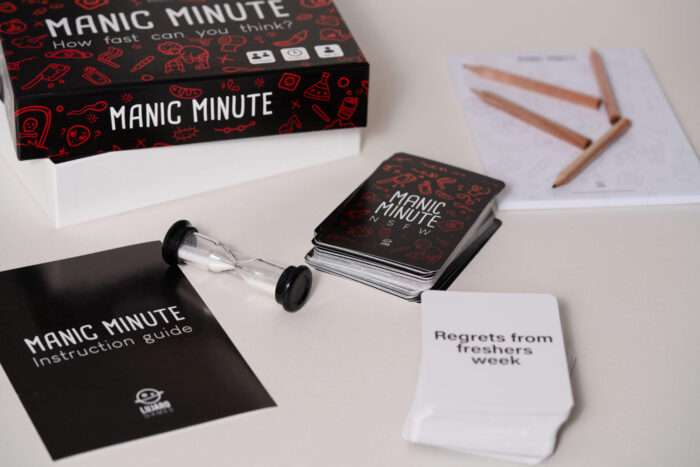 Manic Minute NSFW Edition inside the box