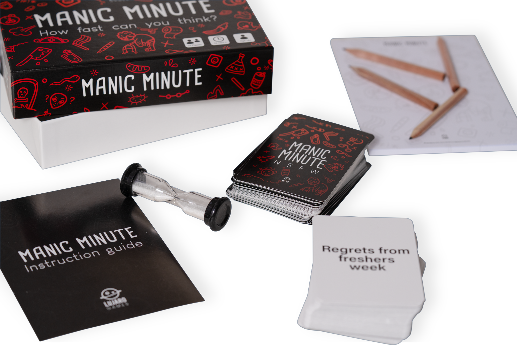 Manic Minute NSFW Edition inside the box